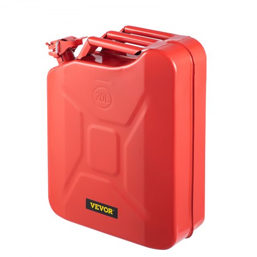 VEVOR Jerry Fuel Can, 20 L Portable Jerry Gas Can with Flexible Spout System, Rustproof & Heat-resistant Steel Fuel Tank for Cars Trucks Equipment, Red