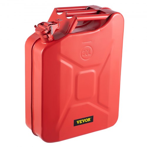VEVOR Jerry Fuel Can, 20 L Portable Jerry Gas Can with Flexible Spout System, Rustproof & Heat-resistant Steel Fuel Tank for Cars Trucks Equipment, Red
