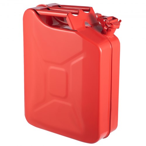 VEVOR Jerry Fuel Can, 20 L Portable Jerry Gas Can with Flexible Spout System, Rustproof & Heat-resistant Steel Fuel Tank for Cars Trucks Equipment, Red