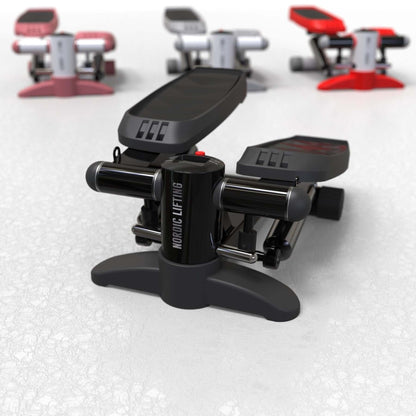 Home Workout Mini Stepper - w/ Resistance Bands Set and Built-in Tracking Monitor